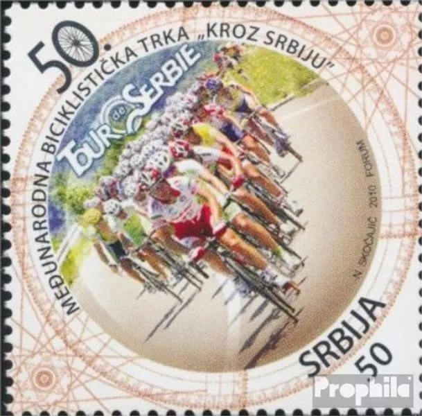 Serbia 357 (completa edizione) MNH 2010 Ciclismo Tour de Serbie