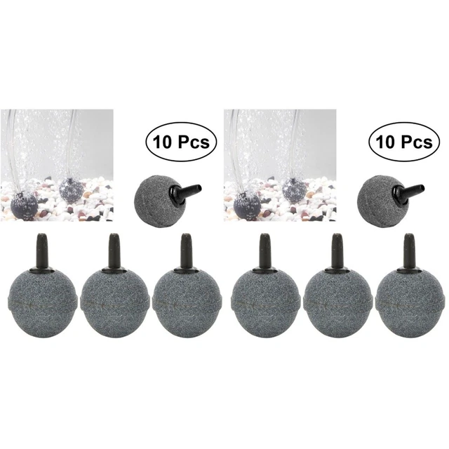 Pietra Per Aria Acquario - Rotonda, Diametro 6 Cm, Per Pompa Ad Aria, Con Collegamento Tubo 4mm