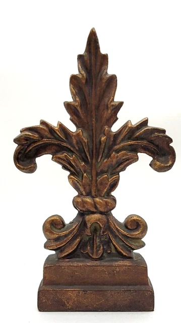 Vintage Cast Iron Fleur De Lis Bronze Finish Door Stop Paper Weight