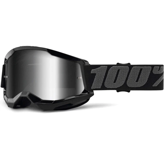 Mascherina Occhiali Maschera Da Cross Enduro 100% Strata 2 Black