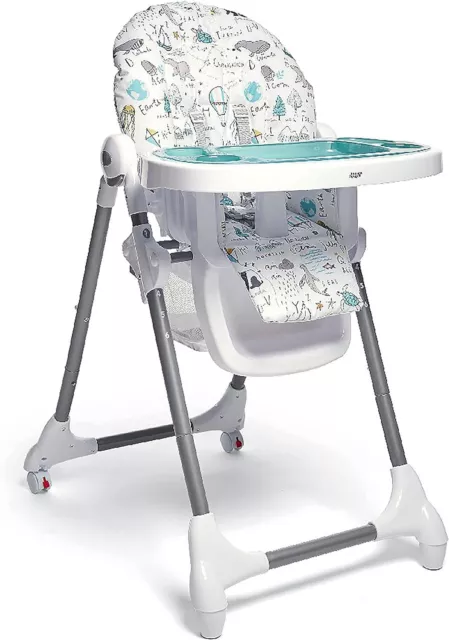 Mamas & Papas Snax Adjustable Highchair, 3 Recline Positions, Foldable with Rem