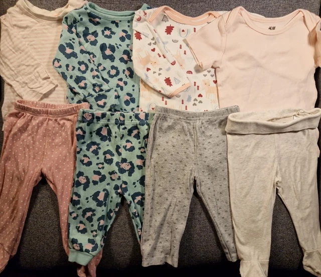 Baby Girls outfit bundle 3-6 Months t-shirt, vest & leggings full foot (A14)