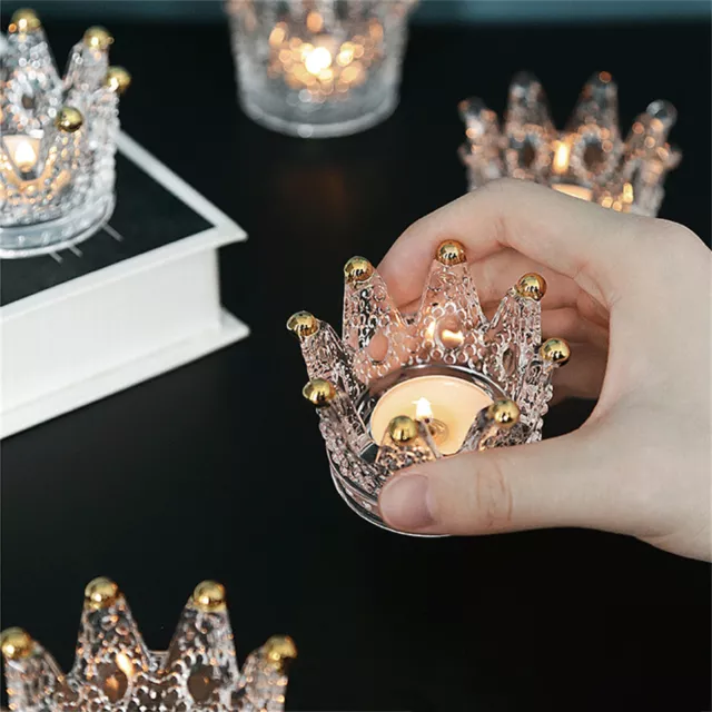 Candle Holder Three-dimensional Decorative Crown Shape Nail Brush Displayer