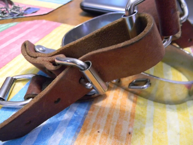 Antique Bronc Spurs, Heavy leathers
