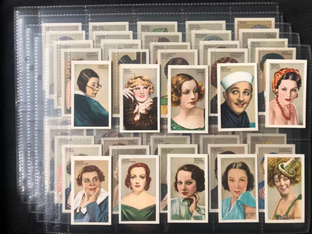 Gallaher: Champions of Screen & Stage(Red Back) 1934 Full Set 48 Cigarette Cards