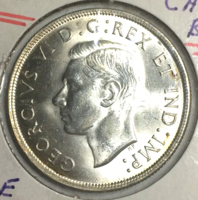 1937 Canada Silver Dollar King George Vi Choice Bu (B2)