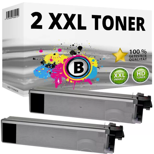 2x XXL cartouche toner pour Kyocera Mita FS-C5015N de Cassette TK-520K