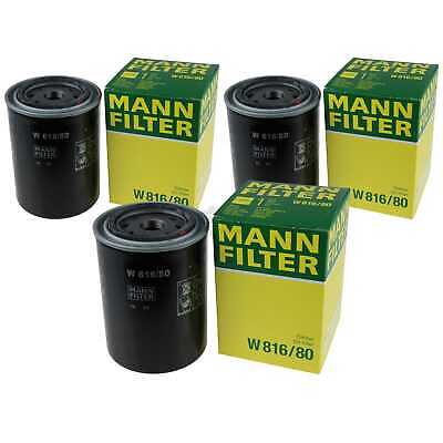 3x Originale MANN-FILTER Filtro Olio W 816/80 Olio Filtro