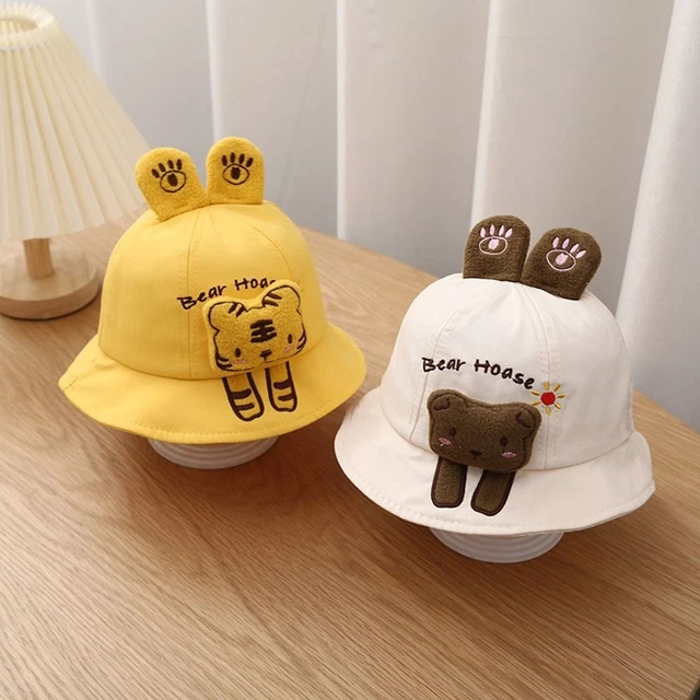 Cappello estivo per bambine UV cappello a secchio orecchio cappello da sole bambini cappello da pescatore bambino