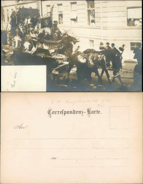Ansichtskarte Graz Wagen des Sängerbundfestes - Privatfoto AK 1902