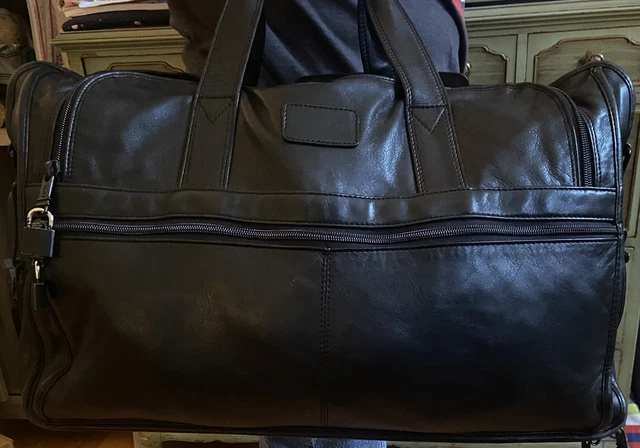 VINTAGE TUMI Columbian Leather Carry-On Weekender Duffle Bag Very HTF Condition