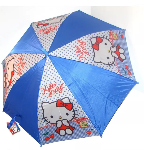 Hello Kitty blu Ombrello bimbo bambina parapioggia automatico,originale