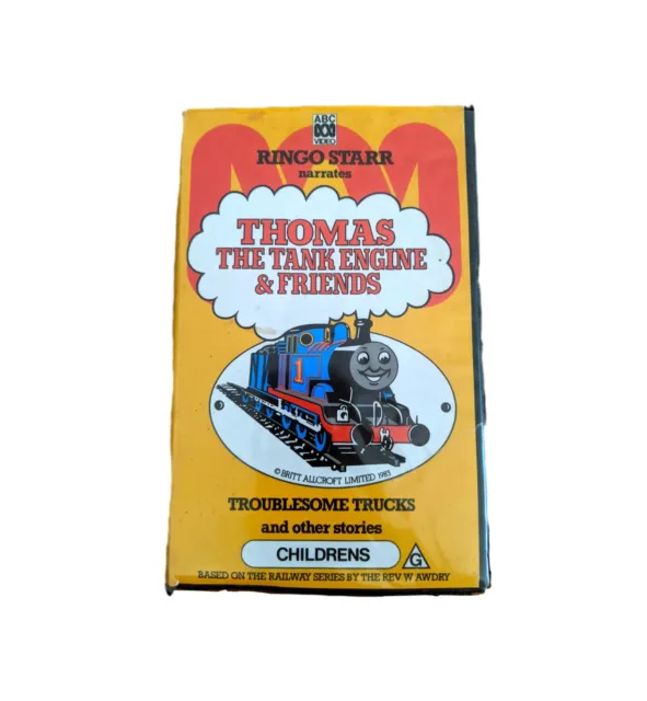 Thomas The Tank Engine & Friends Troublesome Trucks VHS Ringo Starr Clamshell