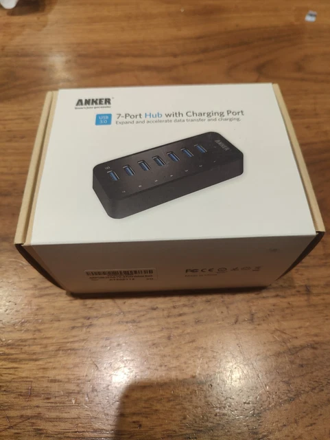 Anker 7-Port USB 3.0 Data Hub w/ 36W Power Adapter BC 1.2 Charging Port Splitter