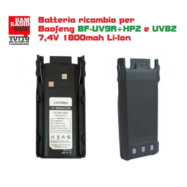 BF-HP2BATT - Batteria ricambio per Baofeng BF-UV9R+HP2 e per alcune versioni di