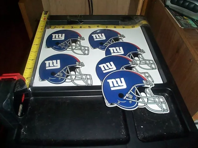 6 Large Helmet stickers NFL New York Giants