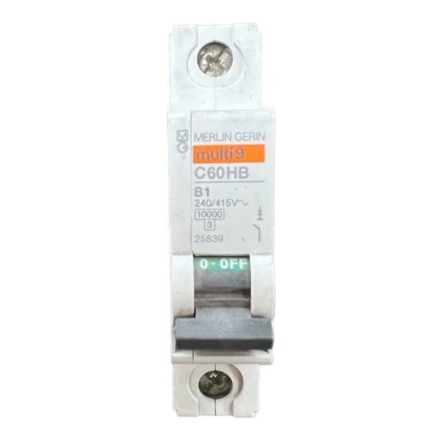 Merlin Amp MERLIN GERIN 1 Amp Curve 10kA MCB Circuit Breaker C60HB 25839 Multi9 ...