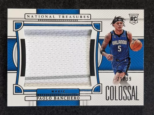 2022-23 Panini National Treasures PAOLO BANCHERO /99 Rookie RC Patch Colossal