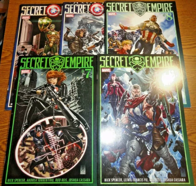 Secret Empire #6,7,8,9,10 Run of 5 Brooks Set Captain America 1st Pr Lot Marvel