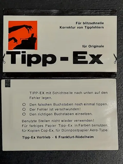 30 Blatt Original TIPP EX Korrekturpapier für Schreibmaschine · selten