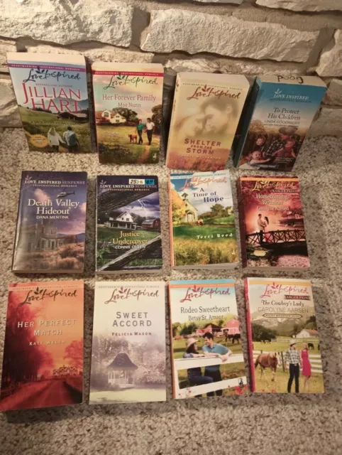 Mixed Lot of 12 LOVE INSPIRED INSPIRATIONAL ROMANCE Christian PB Books 2003-2021