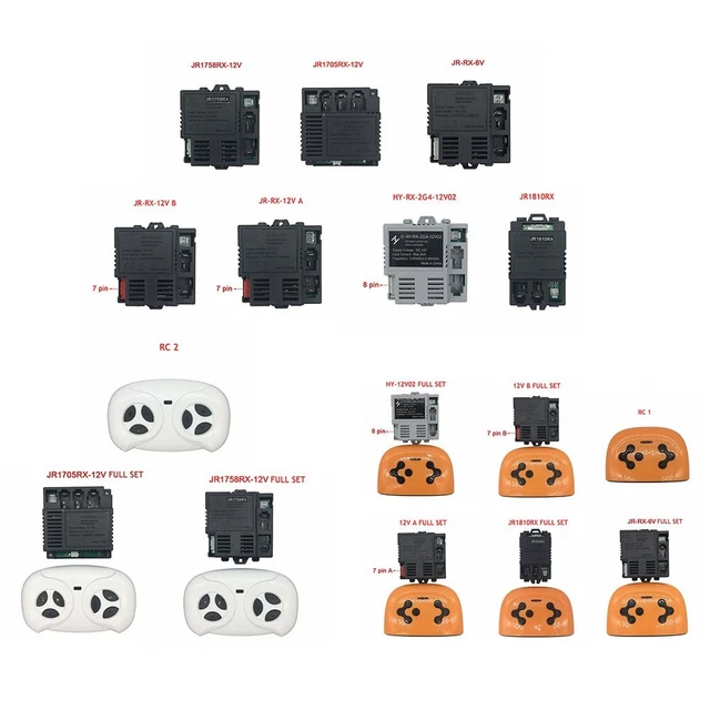 JR-RX-12V/6V Télécommande Enfants Voiture Télécommande Récepteur Résistant