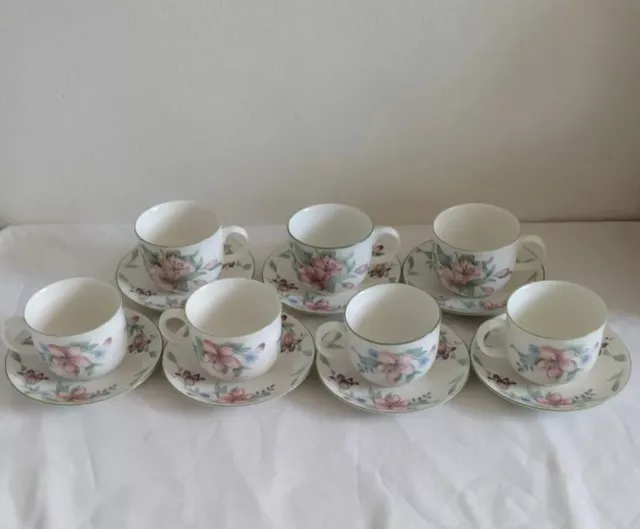 Royal Doulton Expressions Carmel Cups & Saucers X 7