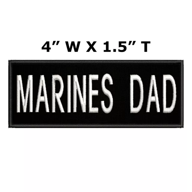 MARINE DAD Patch Embroidered Iron-on Applique Son or Daughter Love Family