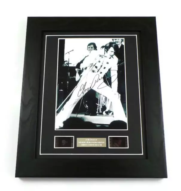 ELVIS PRESLEY Signed PREPRINT + ELVIS FILM CELLS MOVIE MEMORABILIA FRAMED GIFTS