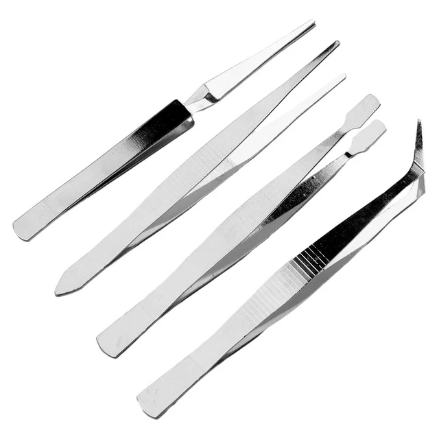 Kit 4-en-1 Pincettes De Nettoyage Bébé - Nez, Oreilles, Ongles, Tête Ronde, Sécurité PP+TPE