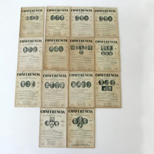 Revue Conférencia journal de l'université des annales lot de 14 numéros 1934