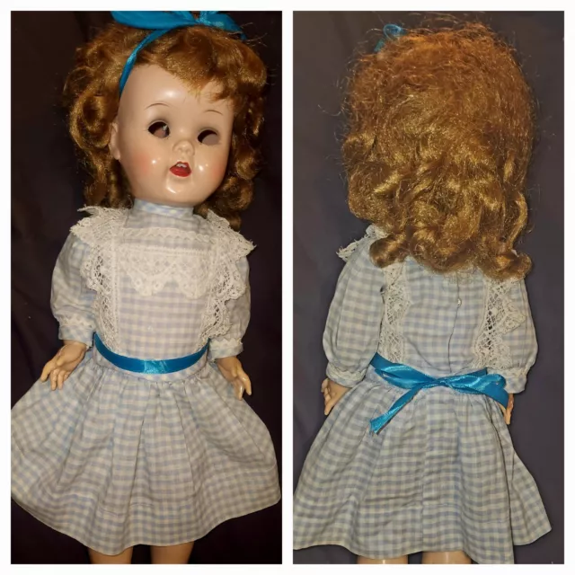 Vintage Ideal Saucy Walker Doll W 16"  MUTE* 1950s SUNKEN EYES    **PLZ READ