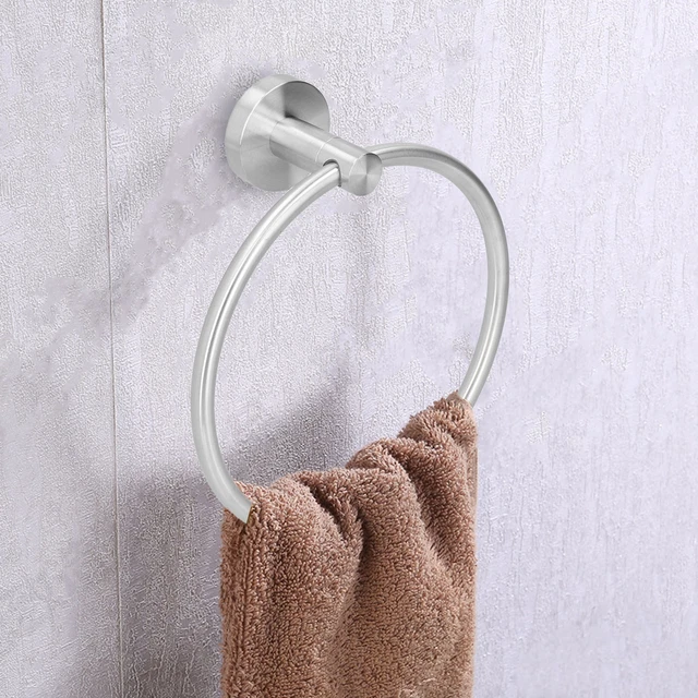 HG TOWEL RING Modern Circle Wall Maounted Stainless Steel Bathroom Towel Rack $26.20 - PicClick AU