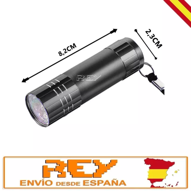 Mini Linterna Llavero LED Aluminio a Pilas Acampada, Mochila... Negro d517