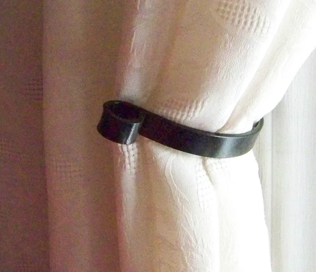 2 window curtain drapery hold back tie back hooks large