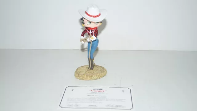 BETTY BOOP COWGIRL COLLECTOR FIGURINE by DANBURY MINT - NEW IN BOX w/ COA