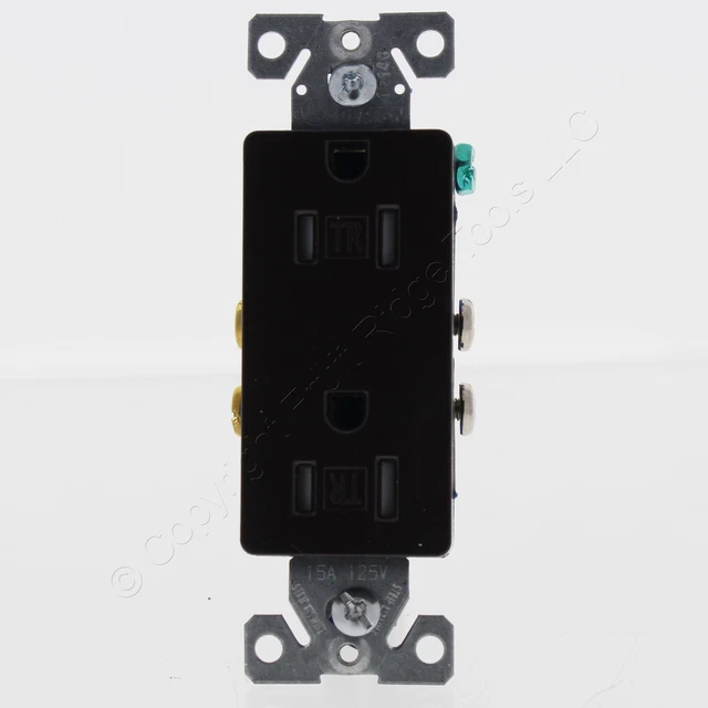 Eaton Brown TAMPER RESISTANT Duplex Receptacle Outlet NEMA 5-15R 15A TR1107B