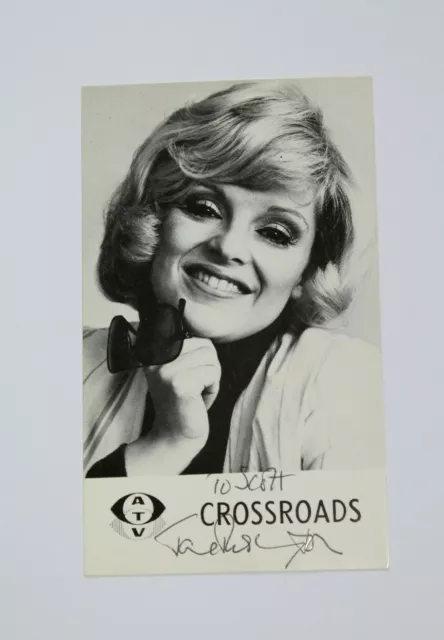 JANE ROSSINGTON 'Crossroads' Actress Personally Signed 1970s ATV Photo Card