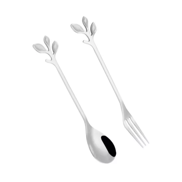 8pcs Cutlery Stainless Steel Flatware Set Cake Spoon Forks Household Spoon Fork