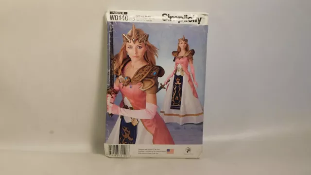 Simplicity PRINCESS COSPLAY Pattern W0140/UNCUT Size US 14-22 Craft Foam Armor