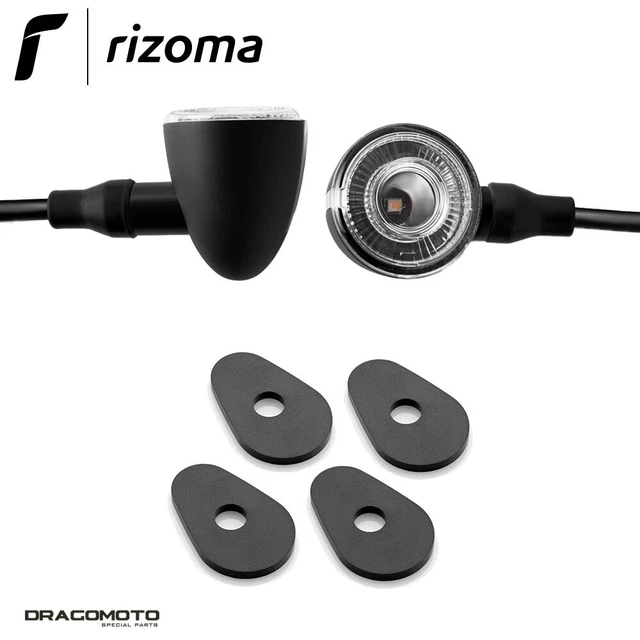 Clignotants LED Rizoma Pour Kawasaki Z750 2003-2006 - Modèle FR110BM/FR210B Noir Mat - Neuf