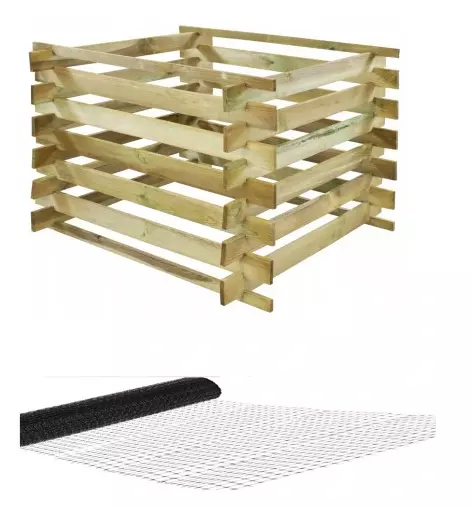 Holzkomposter Kompostbehälter Komposter Gartenkomposter 100x100 imprägniert 600L