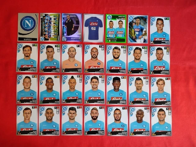 Set Complet Figurines Panini Calciatori 1978/79 - Squadra Napoli - 17 Figurines Avec Velin