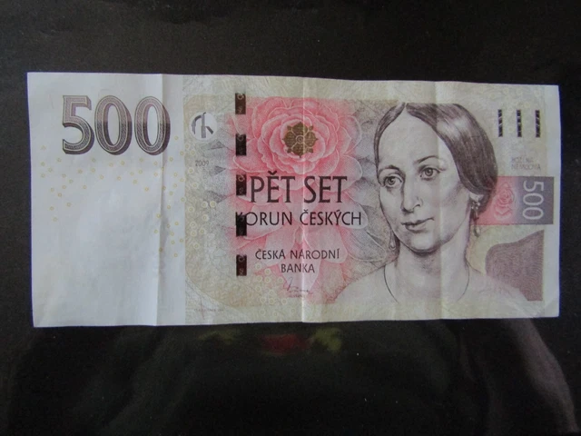 Circulated 2009 Czech Republic 500 Korun Banknote