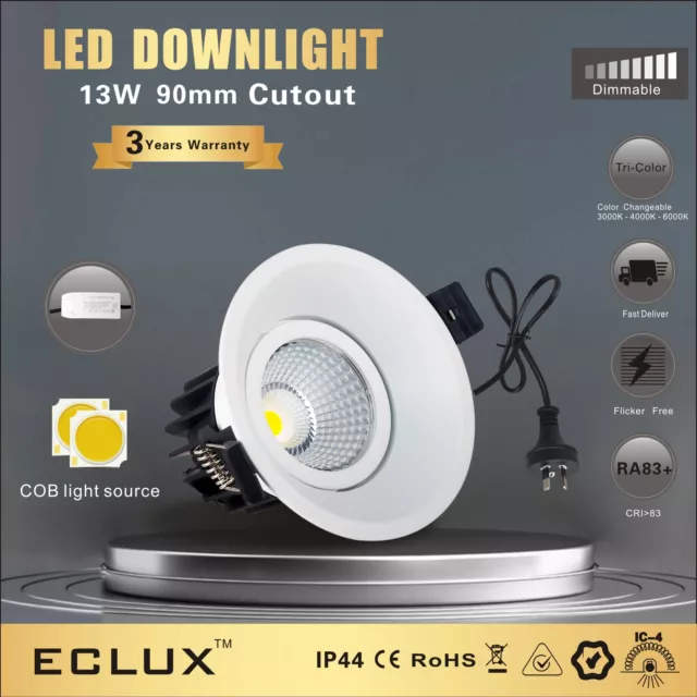 13W LED DownLight Waterproof Warm/Cold Daylight CCT Dimmable/Non Dimmable