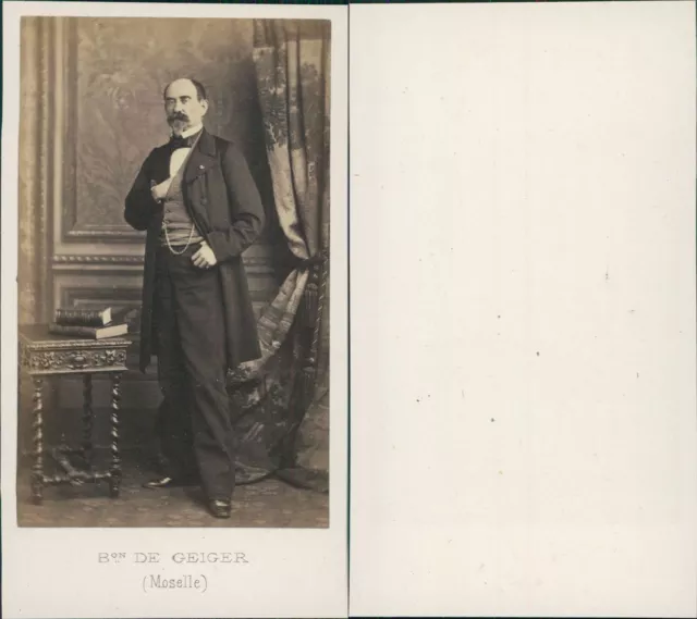 Mayer et Pierson,député,  Baron de Geiser, Moselle vintage CDV albumen carte de