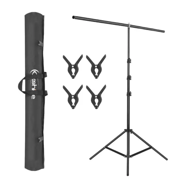2m Light Stand + 1.5m Crossbar Photo Studio Background Backdrop T Support System