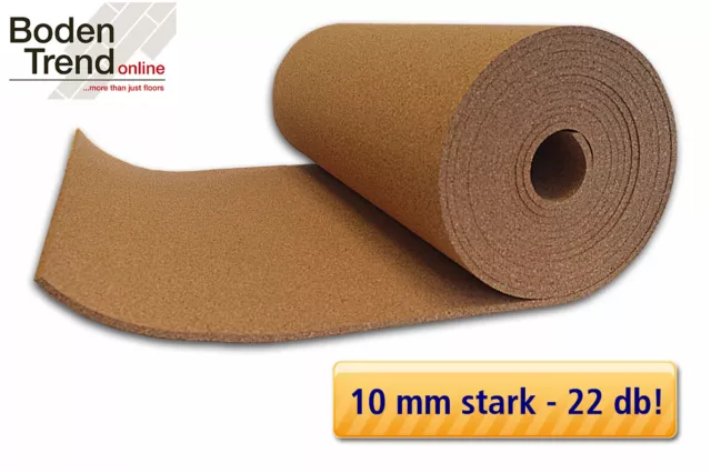 Stärke 10 mm - 10 m² | Tepcor® Rollenkork Trittschalldämmung Rollkork Pinnwand