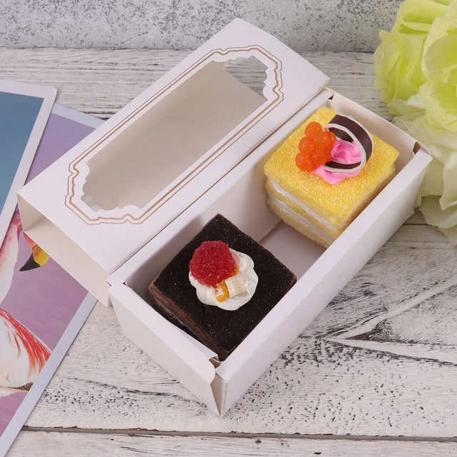 10 piezas caja de regalo de macarrones mini muffins mini taza de papel
