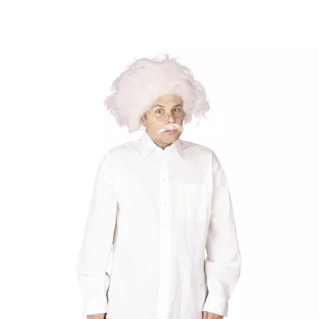 Rubies White Crazy Scientist Einstein Wig Adults Mens Fancy Dress